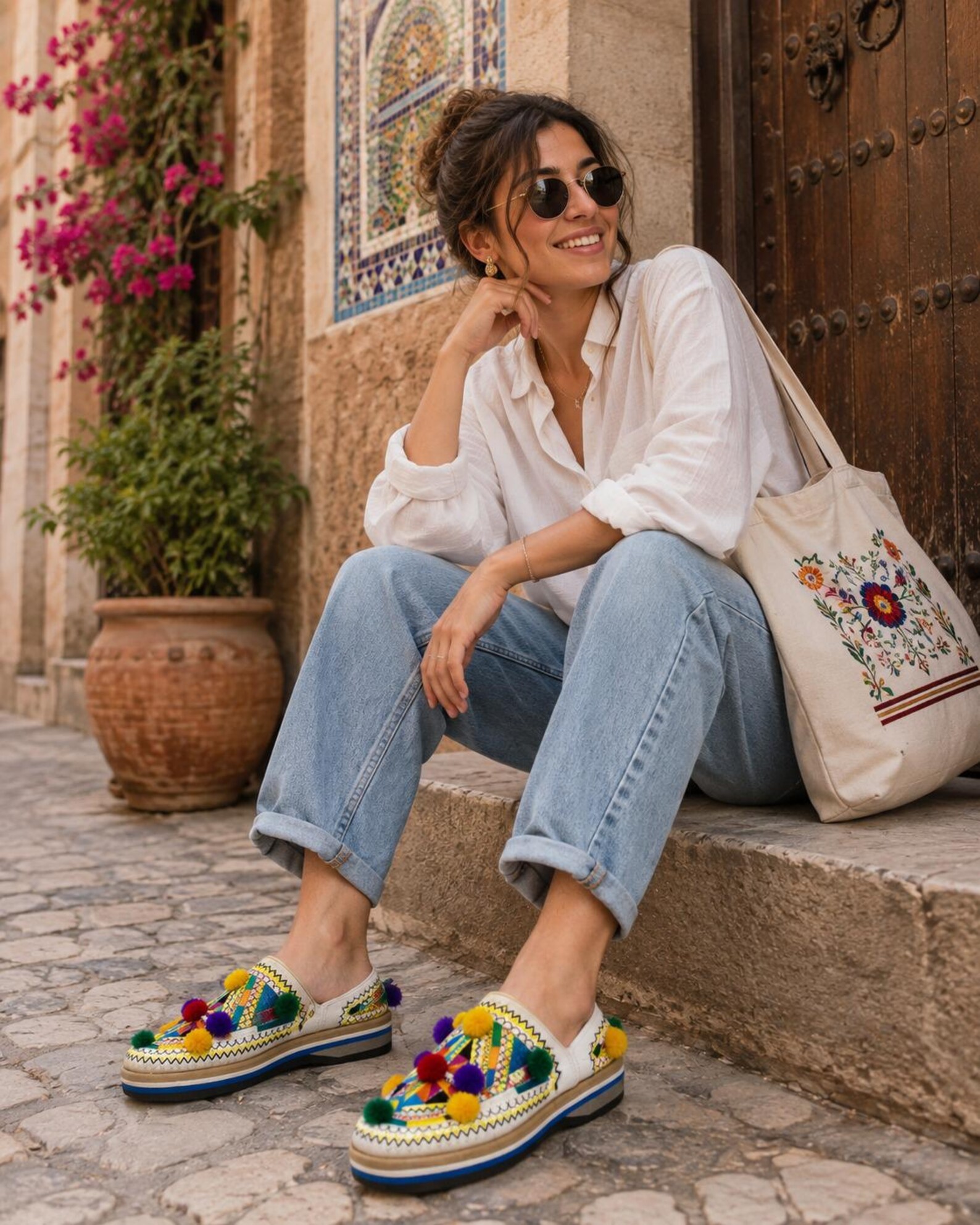 Berber Slippers Handmade Colorful Traditional Footwear Babouche Shoes