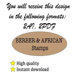 Amazigh Berber Kabyle Tattoo Symbols Tribal Pattern Digital Download