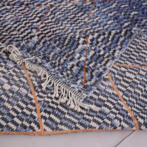 Berber Vintage Blue Rug 8.4 x 10 ft