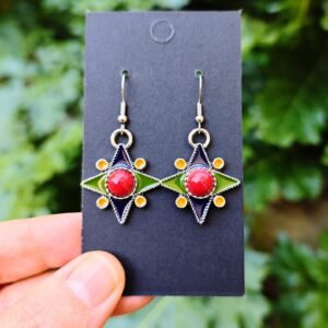 Amazigh Magnifiques boucles d oreilles kabyles métal Earrings