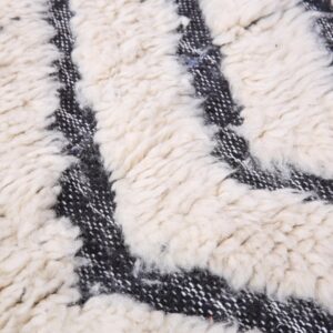 Custom Amazigh Berber Wool Living Room Geometric Neutral Rug