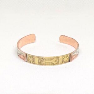 Handmade Amazigh Berber Tuareg Engraved Adjustable Brass Bangle Bracelet