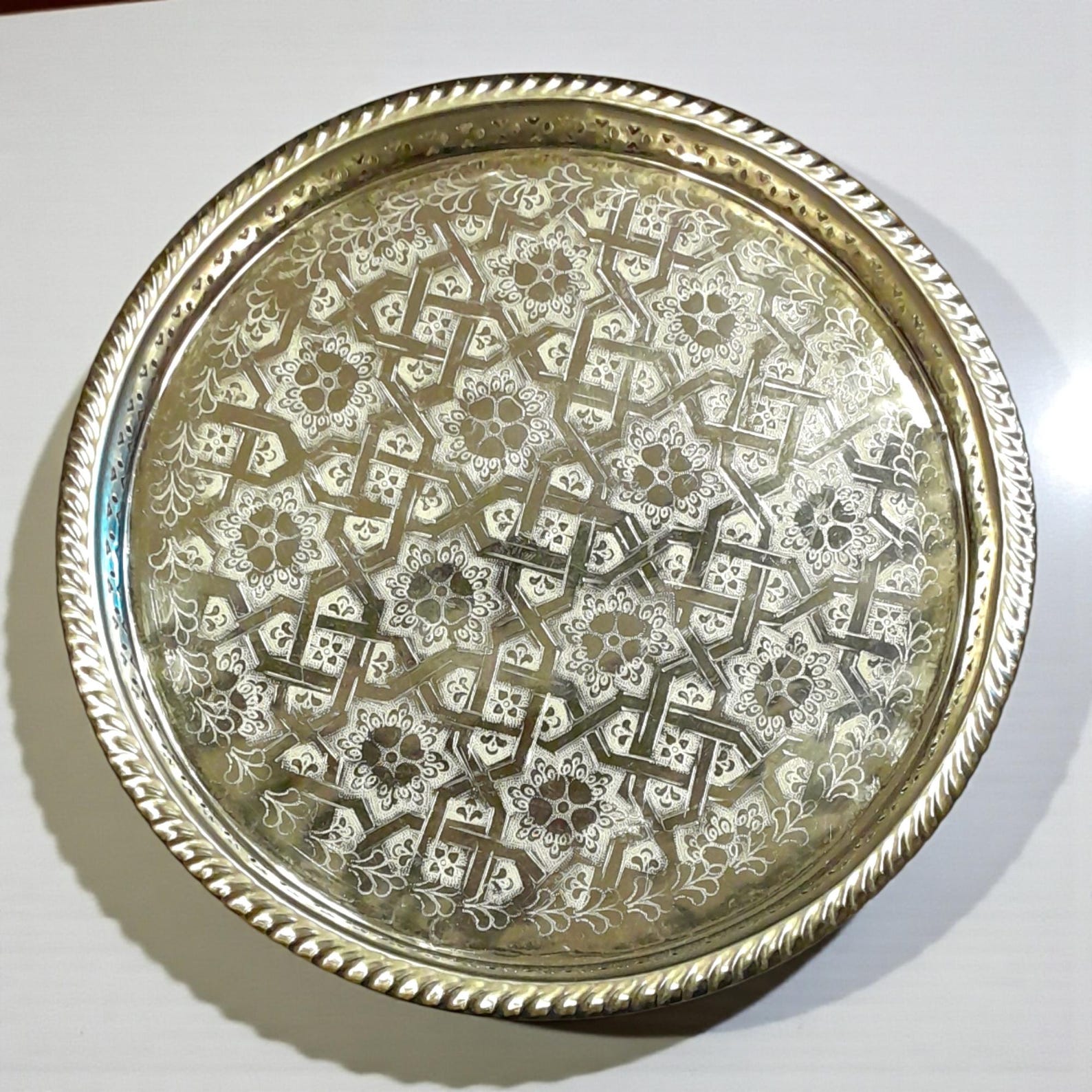 Amazigh Silver Tea Set Tray Glasses Handmade Traditional