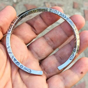 Amazigh Bracelet plaqué argent 999 homme et femme