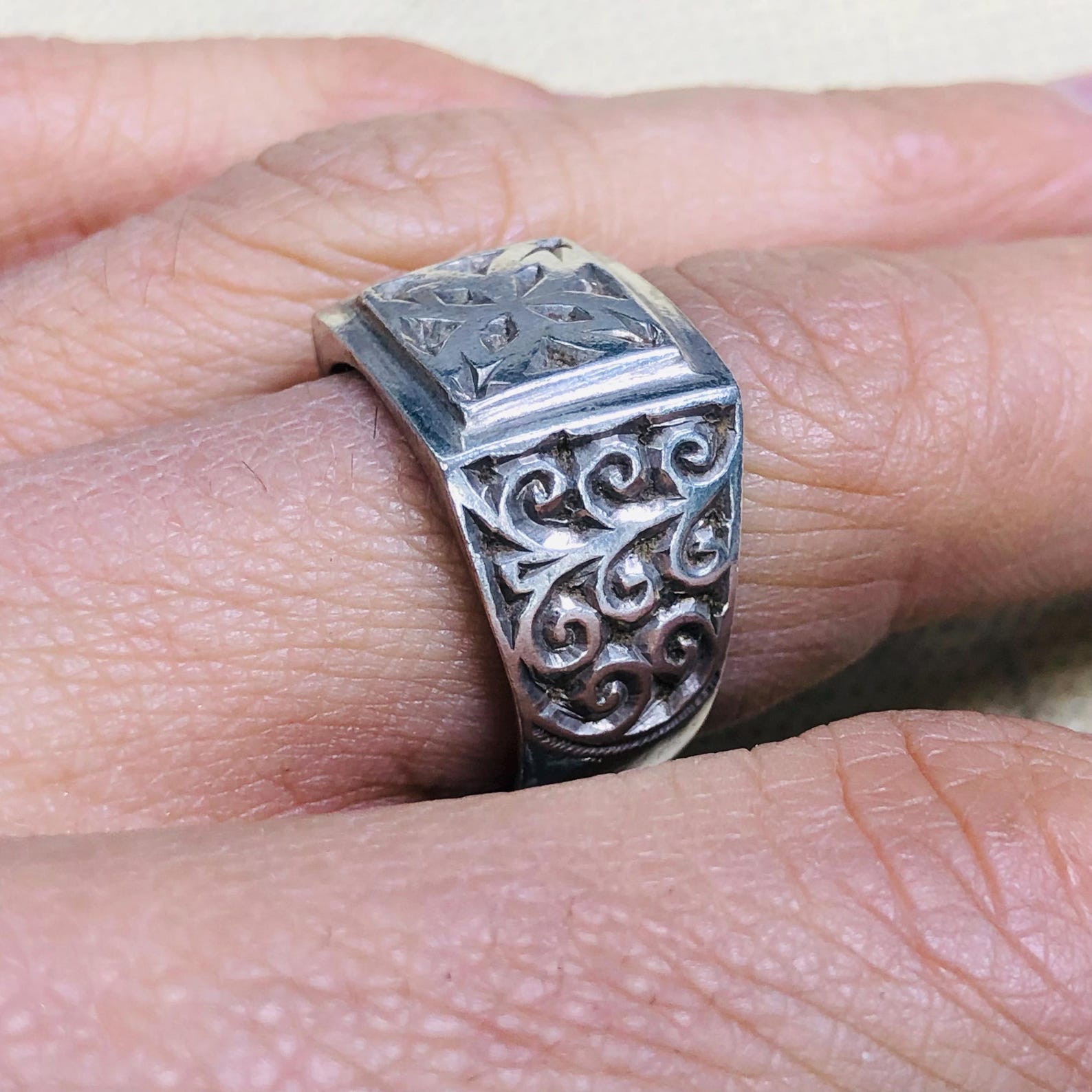 Amazigh Jewelry Traditionnels Marocains Ring Berbère Silver Handmade
