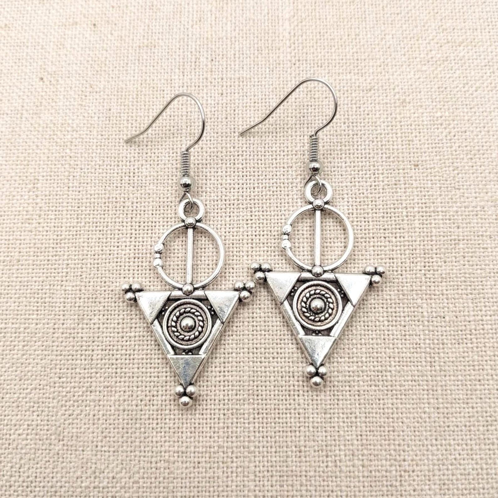 Amazigh Boucles d oreilles femme berbère Tizerzit Earrings
