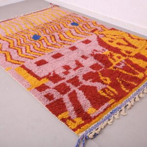 Berber Wool Geometric Neutral Living Room Rug Design