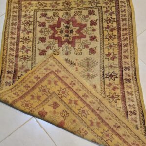 Amazigh Unique Antique Golden carpet with historic symbolism Rug