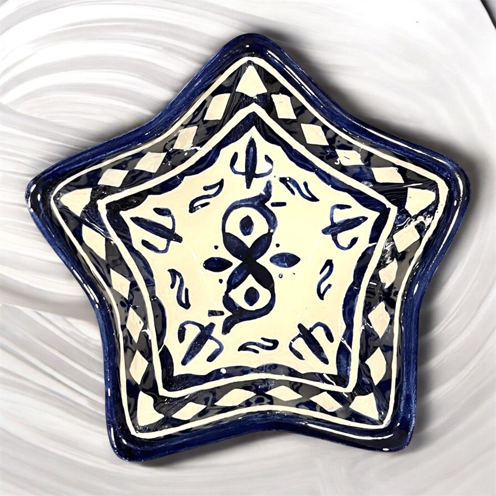 Berber Set Handmade Star Ceramic Bowls Serving Bowl