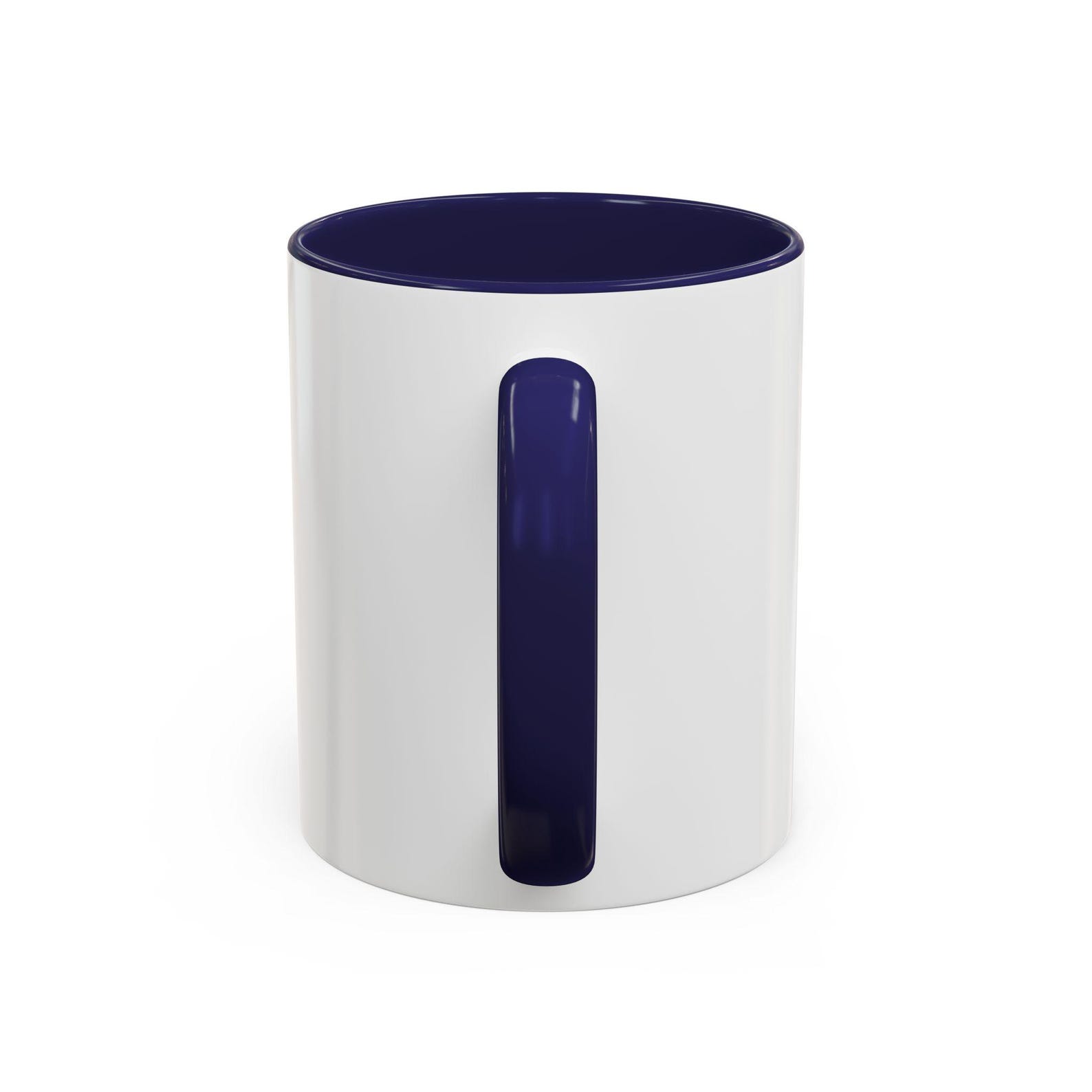 Berber Symbol Coffee Ceramic Accent Handle White Mug