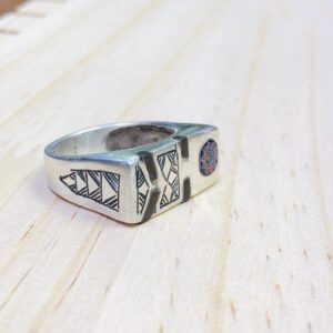 Amazigh Gravure amazighe Ring Silver Tribal Touareg Berbère