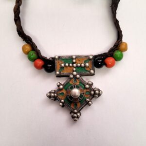 Amazigh Rare Authentic Tribal Silver Croix Pendant Necklace