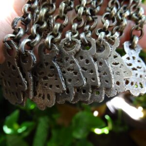 Berber Rare Antique Fine Silver Chain Pendant Necklace