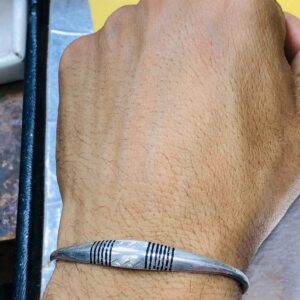 Handmade Amazigh Tuareg Sahara Tribal Silver Adjustable Cuff Bracelet