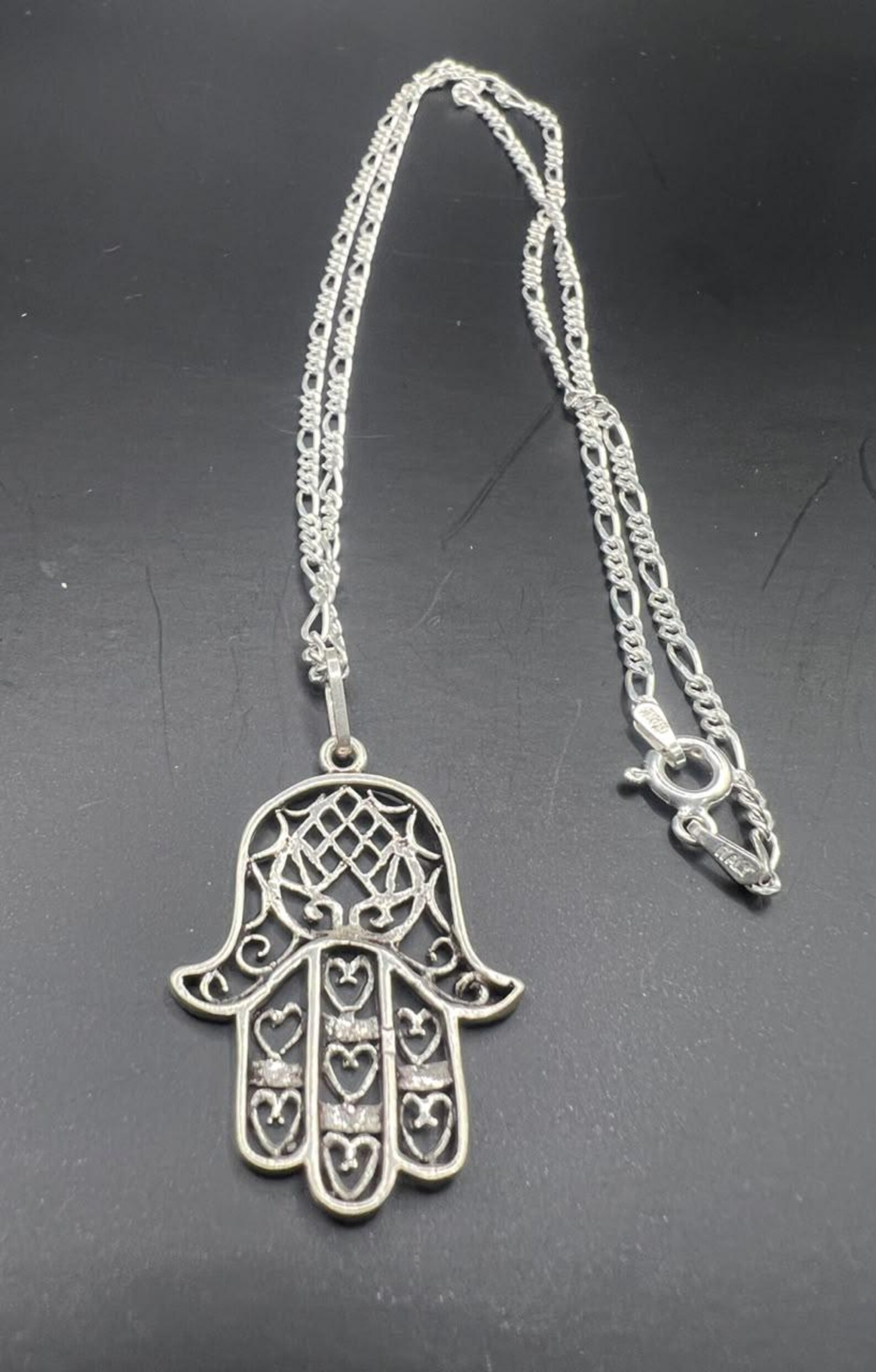 Berber Handmade Sterling Silver Yaz Pendant Tribal Necklace