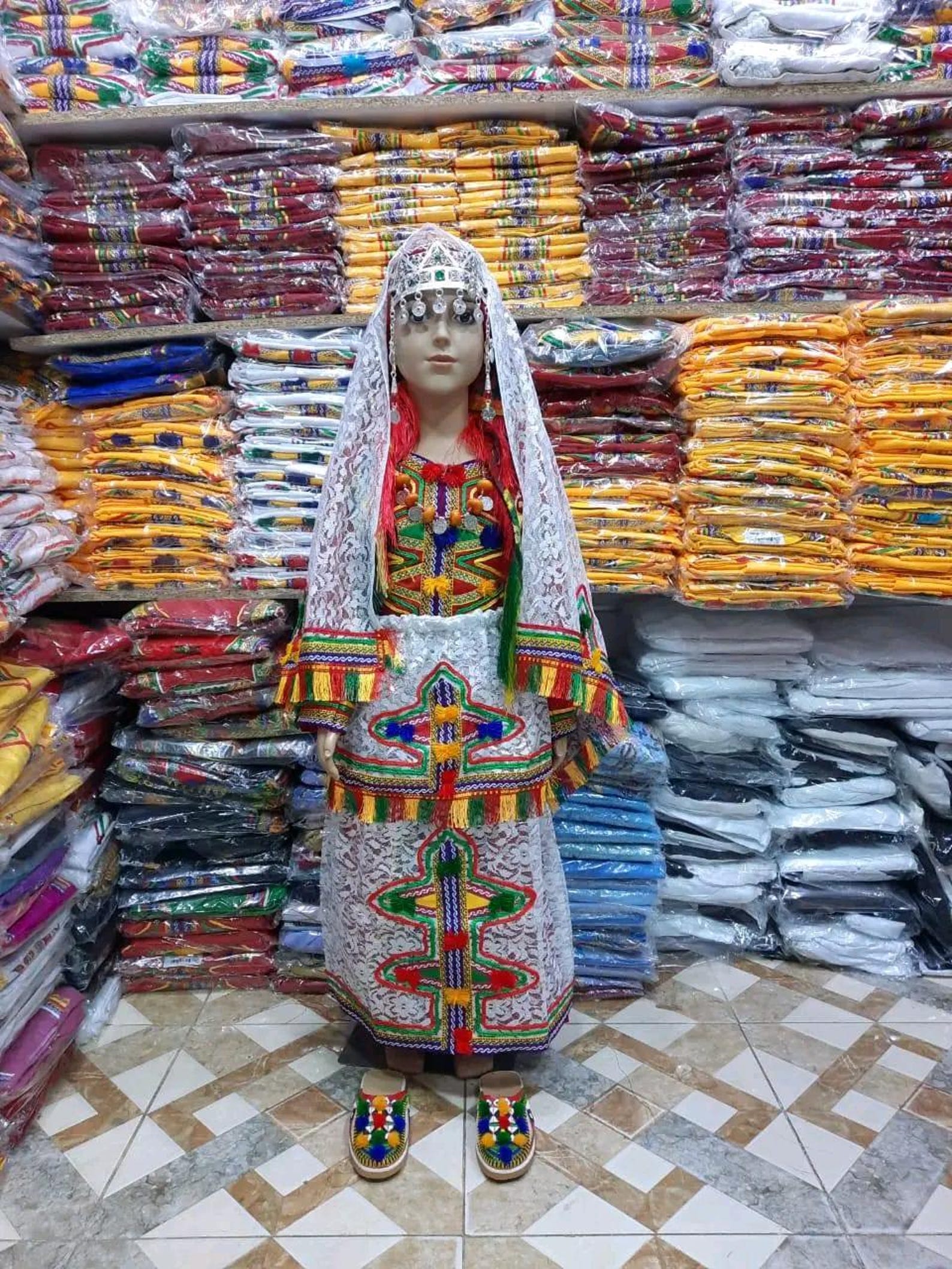 Berber Girl Outfit Traditional Dress Set Caftan Kaftan