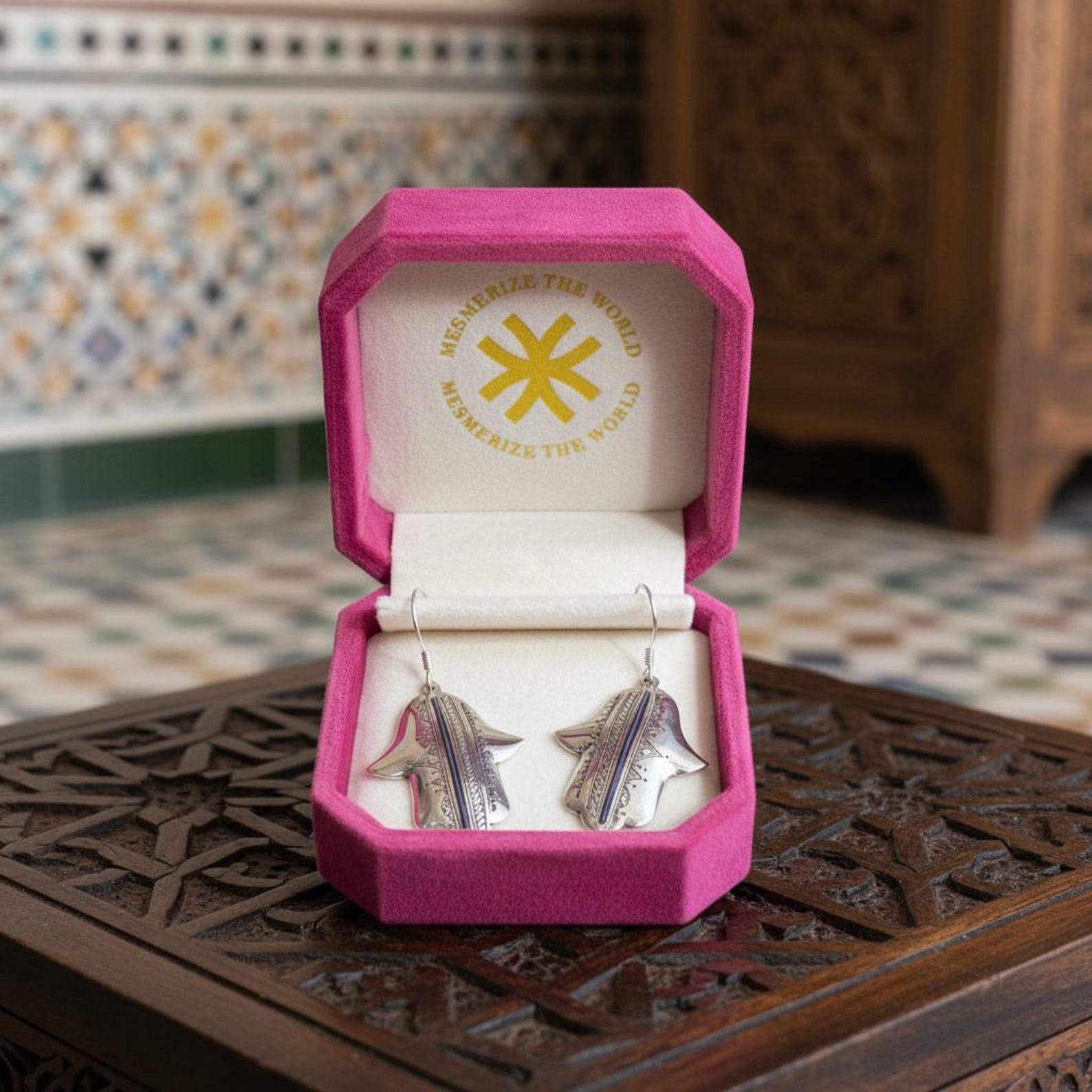 Berber Silver Hamsa Handmade Jewelry Khamsa Hand Earrings