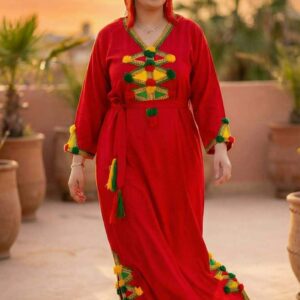 Berber Gandoura Dress Handmade Traditional Boho Chic Kaftan