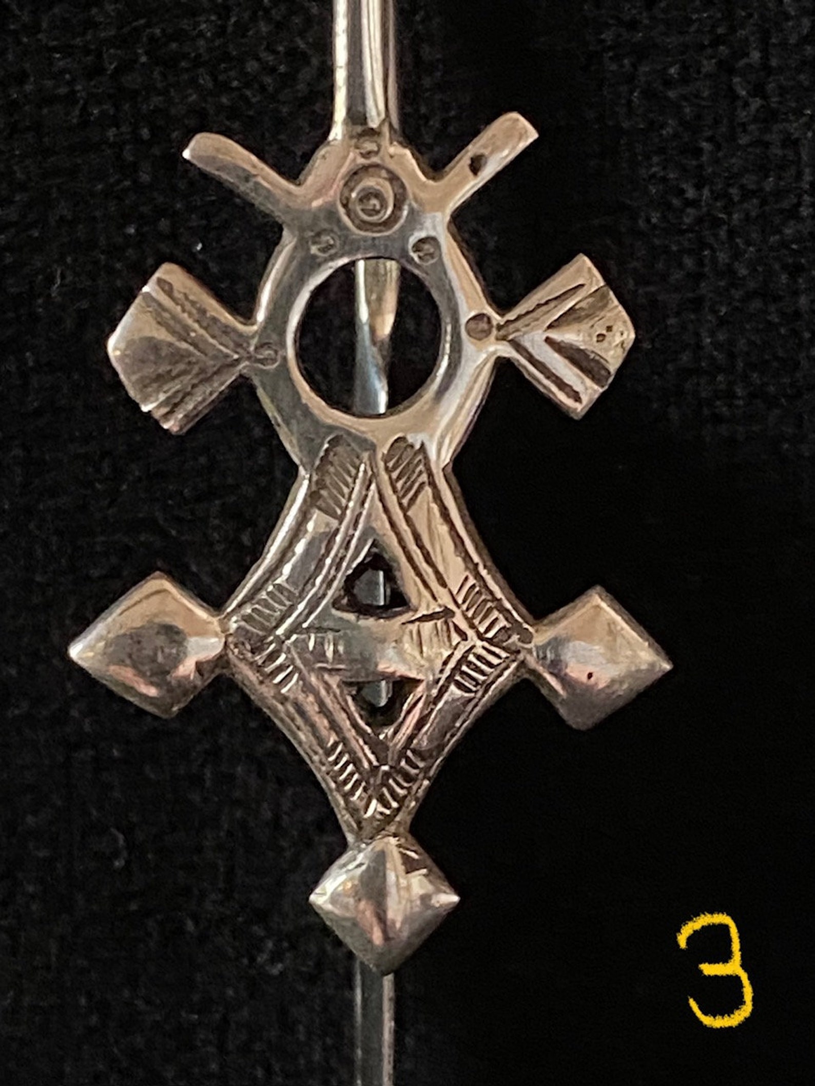 Amazigh Tuareg High Grade Silver Signed Niger Cross Bookmark