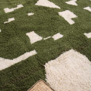 Custom Amazigh Berber Wool Geometric Living Room Rug