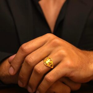 Amazigh Berber Kabyle Tifinagh Yaz Unisexe Stainless Steel Ring