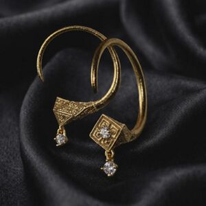 Berber Solid 18k Gold Tuareg Evil Hoops Earrings