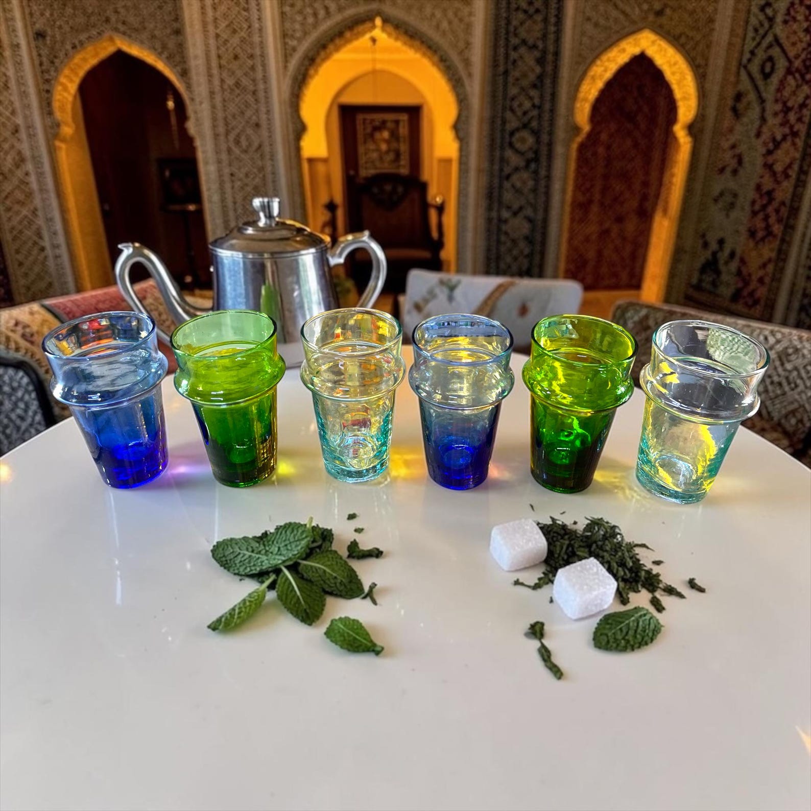 Berber Set Handmade Blown Glass Tea Cups Mug