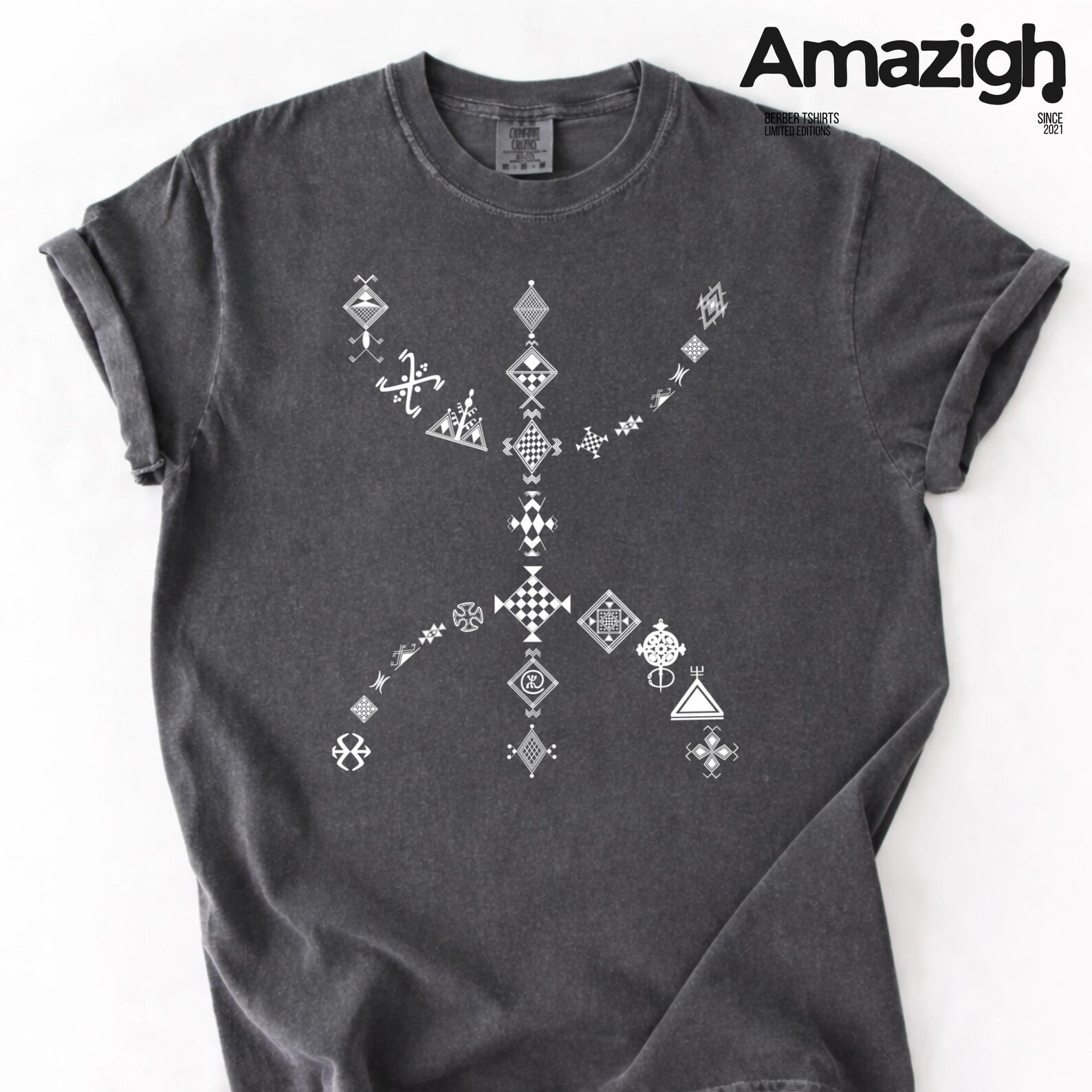 Amazigh Tshirt. Tshirt Dress for Everyday Personal Clothing Styling