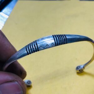 Handmade Amazigh Tuareg Sahara Tribal Silver Adjustable Cuff Bracelet
