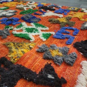 Berber Colorful Authentic Wool Area Taznakhet Boho Rug