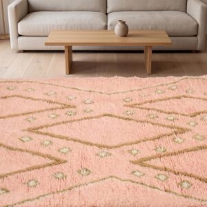 Custom Amazigh Berber Wool Living Room Handmade Bohemian Rug