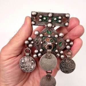 Amazigh Rare Vintage Tribal Silver Cross Pendant croix