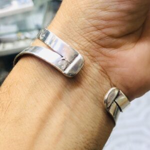 Berber moss agate Tribal Sahara African Silver Bracelet