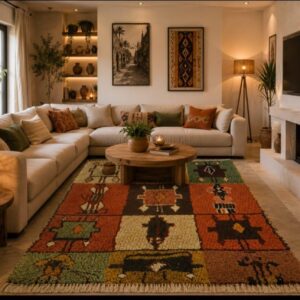 Berber Handmade Colorful Vintage Carpet Boho Area Rug