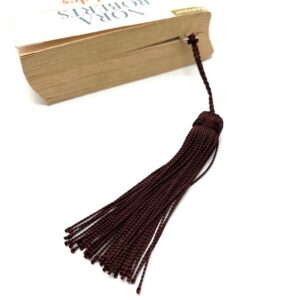 Amazigh Handmade Silver-Tone Hamsa Metal Bookmark with Silk Tassel