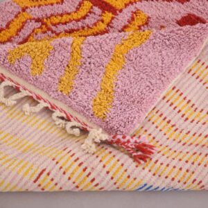 Berber Wool Geometric Neutral Living Room Rug Design