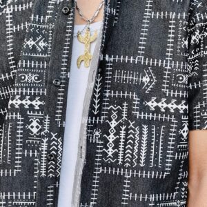 Berber Unisex Handmade Cotton Symbol Print Hand Shirt
