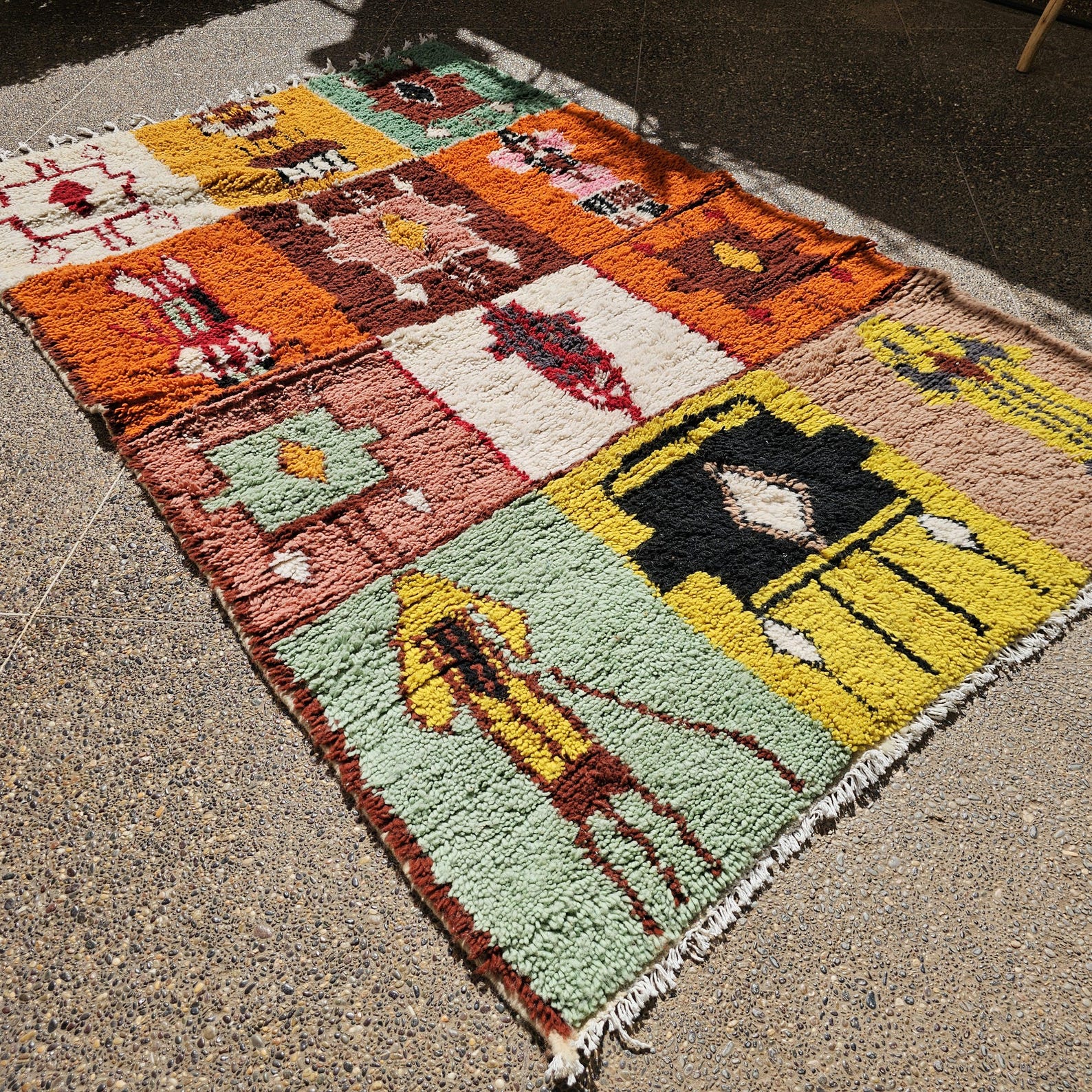 Berber Handmade Colorful Vintage Carpet Boho Area Rug