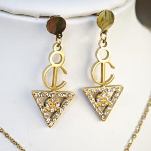 Amazigh Boucles d'oreilles femme- kabyle berbère acier inoxydable plaqué or 18k et