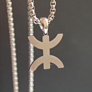Amazigh Berber Kabyle Tifinagh Yaz Stainless Steel Men's Pendant Necklace