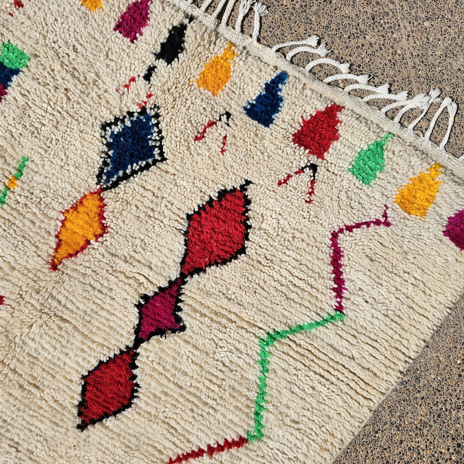 Berber Handmade Vintage Wool Boho Area Rug Neutral Decor