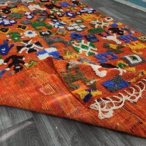 Berber Colorful Authentic Wool Area Taznakhet Boho Rug