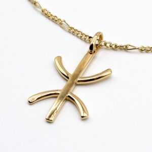 Amazigh Collier Pendentif Yaz Z Free Plaqué Or 3 microns 9 carats