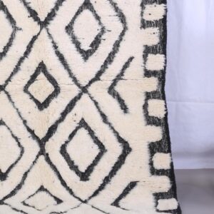 Custom Amazigh Berber Wool Neutral Living Room Geometric Handmade Rug
