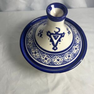 Amazigh serving table dark blue set water Tagine