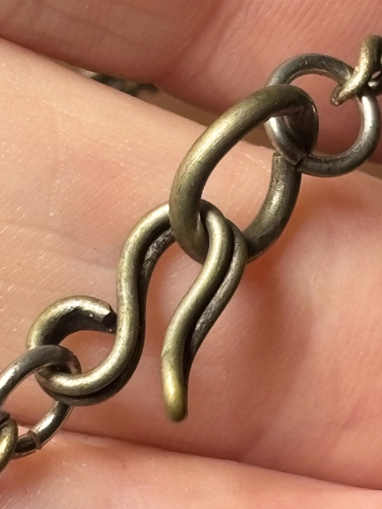 Berber Antique Hand Engraved Silver Alloy Amulet Necklace