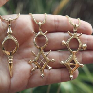 Berber Tuareg Brass Pendant Cross Spiritual Sahara Necklace