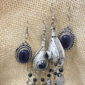 Amazigh Berber Handmade Tribal Stone Boho Statement Earrings
