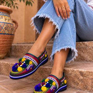Berber Slippers Handmade Colorful Boho House Babouche Shoes