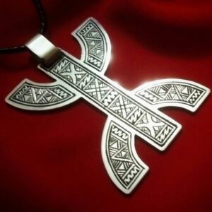 Amazigh Tifinagh Collier Pendentif Bijoux Berbère Ethnique Necklace
